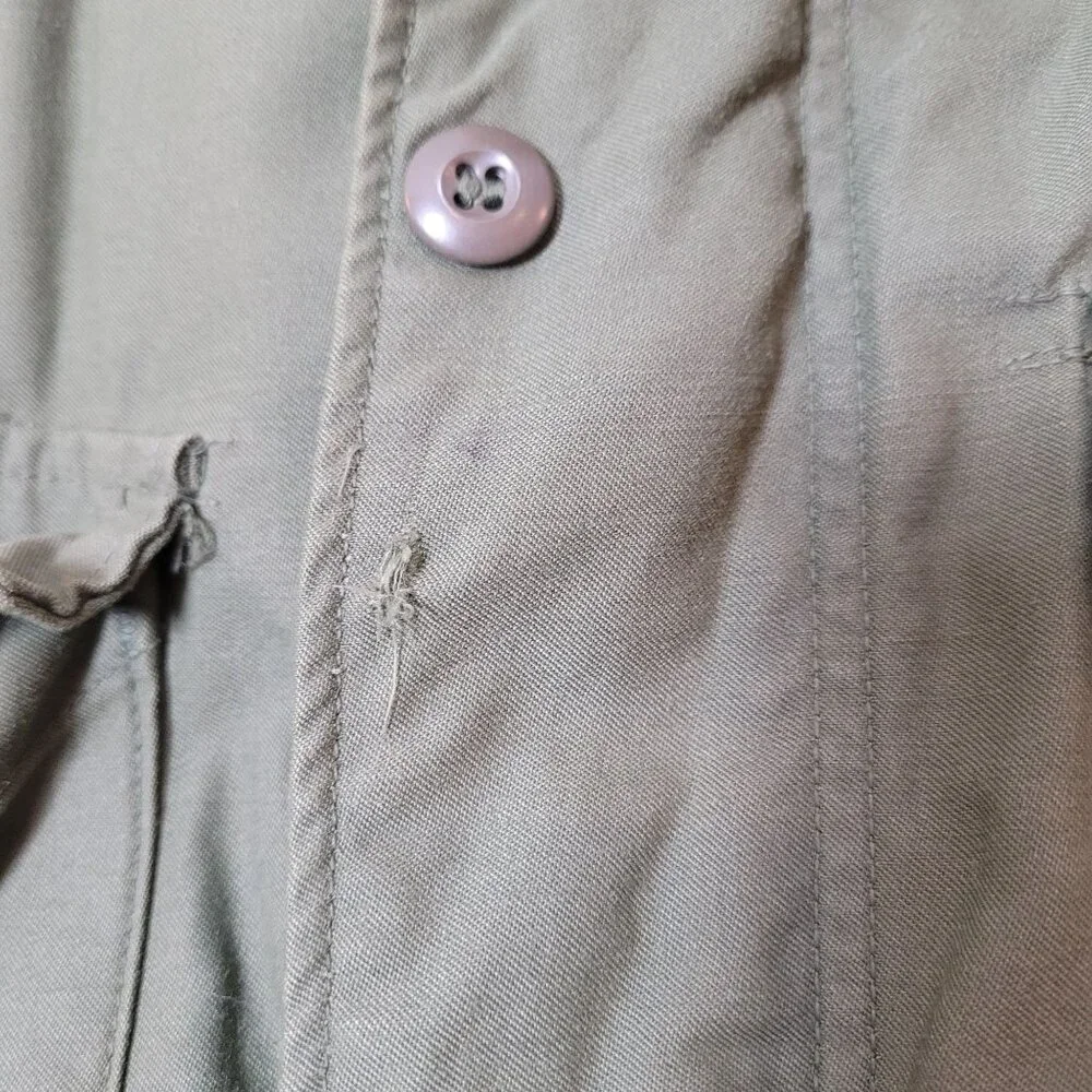 Vintage Alpha Industries M65 Mens Field Jacket Olive Green Cold Weather Coat - Picture 6 of 14